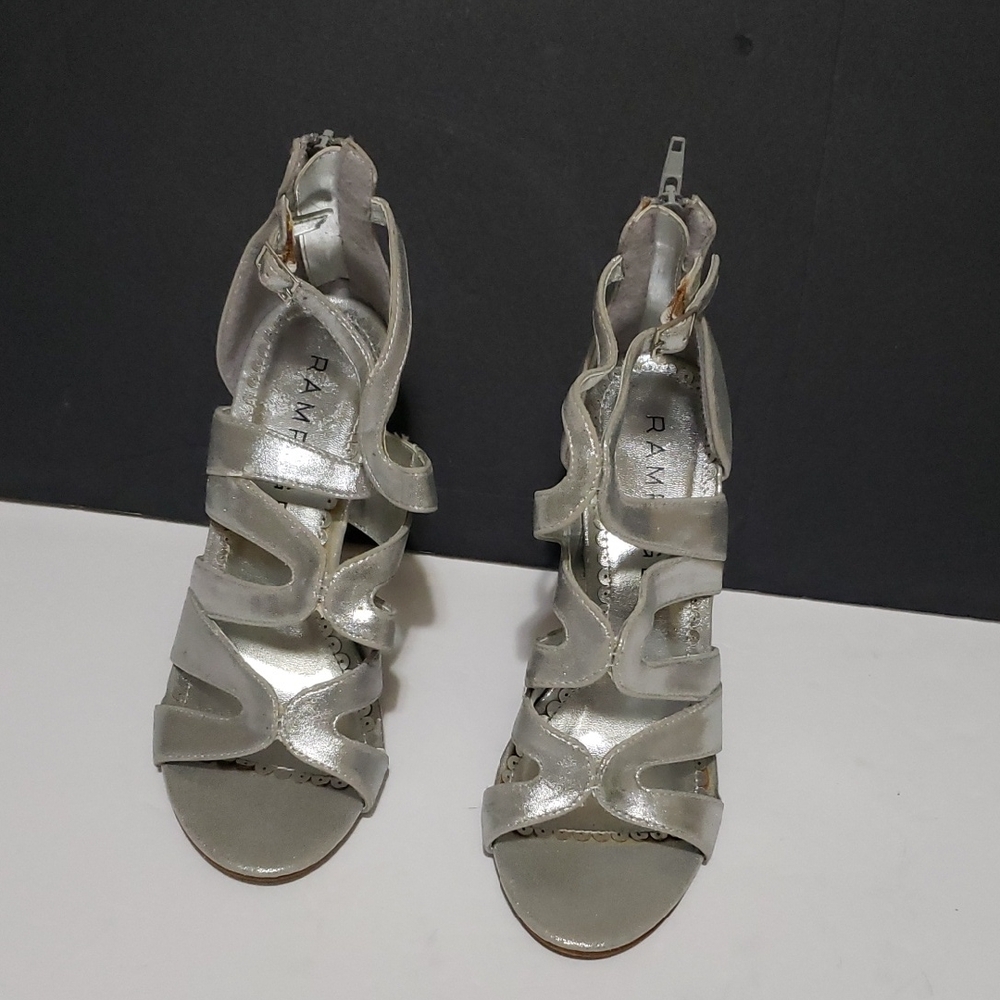 Rampage Silver Strappy Heels